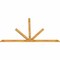 Ekena Millwork Saratoga Rough Sawn Timber Gable Bracket, Western Red Cedar, 108"W x 63"H x 2"D x 4"F, 14/12 Pitch GBW108X63X0204SAR00RWR - alternate 2